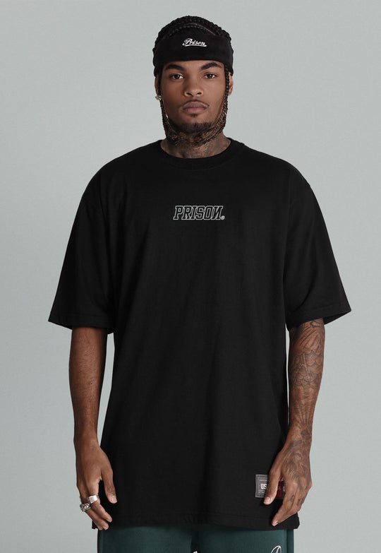 Camiseta Streetwear Logo Stroke Preta - Prison®Camiseta