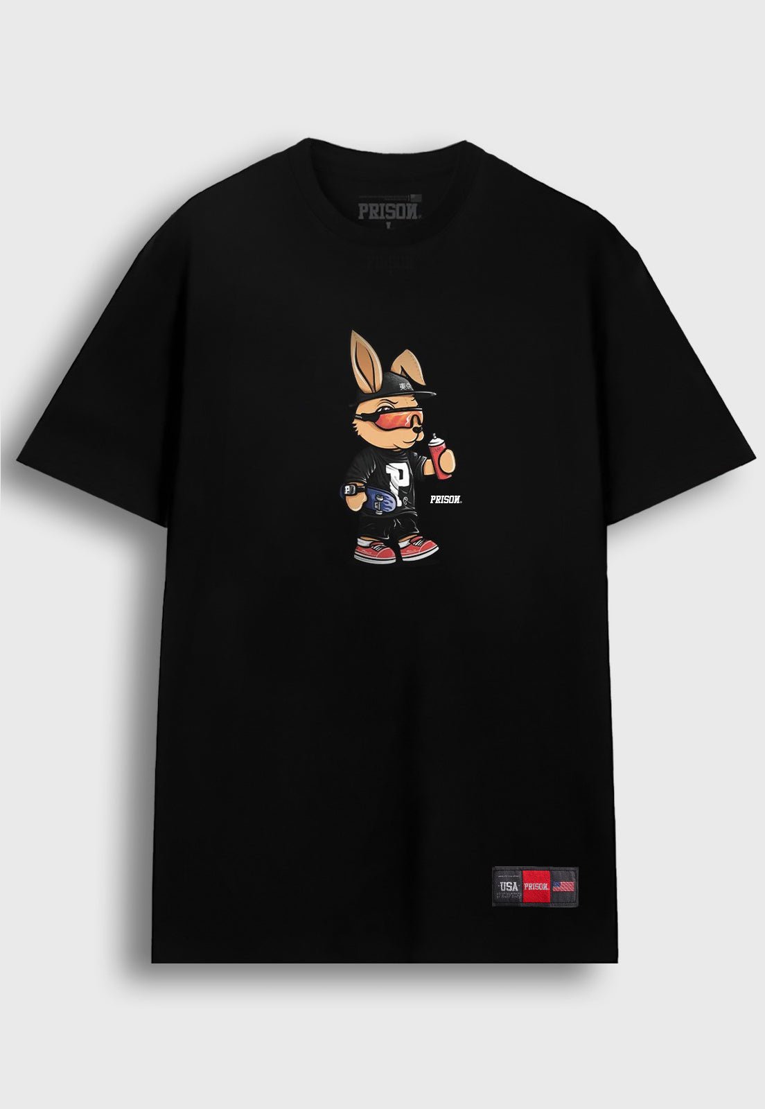 Camiseta Streetwear Rabbit Preta - Prison®Camiseta