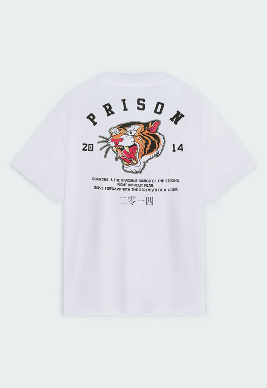 Camiseta Streetwear Tiger Branca - Prison®Camiseta