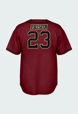 Camisa de Baseball Jersey 23 Vinho