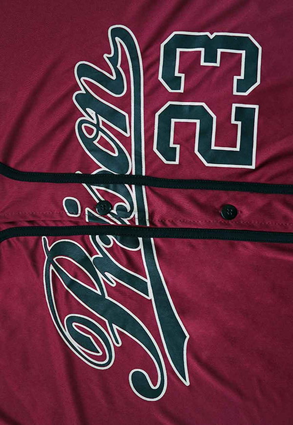 Camisa de Baseball Jersey 23 Vinho
