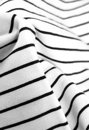 Camiseta Listrada Over Branca