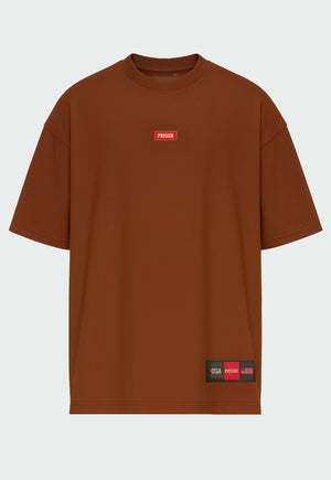 Camiseta Logo Box Marrom