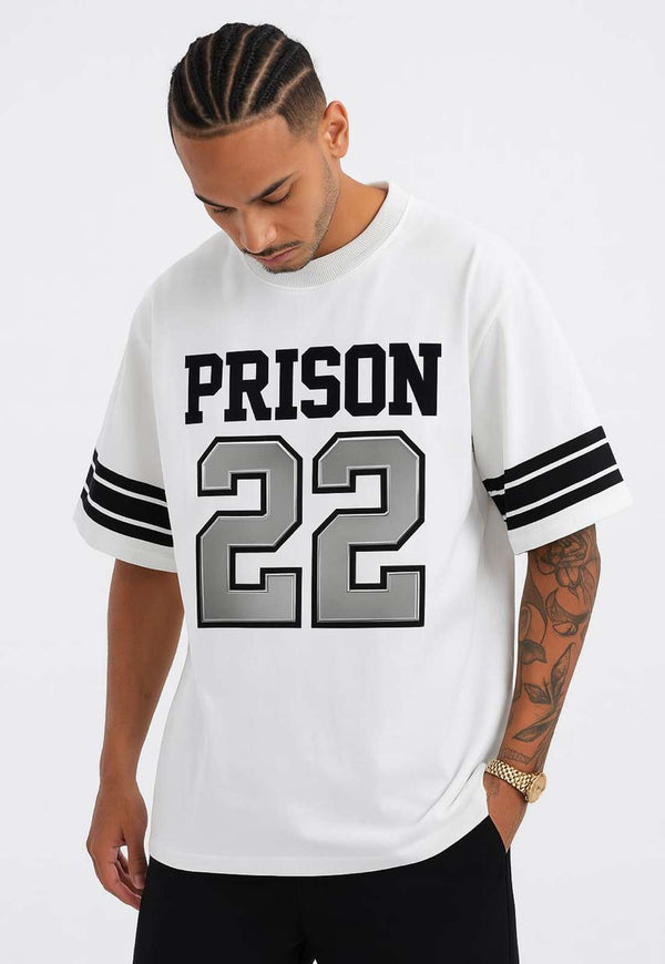 Camiseta Oversized College 22 Branca
