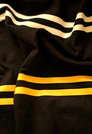 Camiseta Listrada Dual Colors Preta