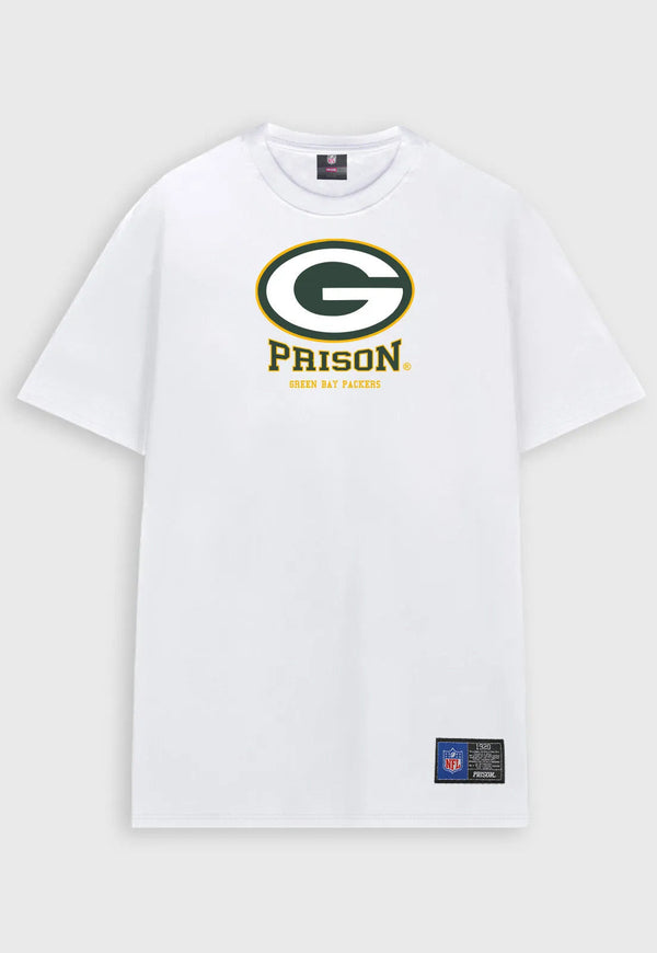 Camiseta Prison x NFL Green Bay Packers Branca