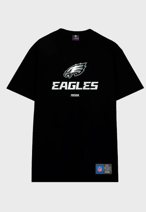 Camiseta Prison x NFL Logo Philadelphia Eagles Preta