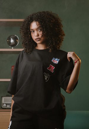 Camiseta Prison x NFL Raiders Afc Preta