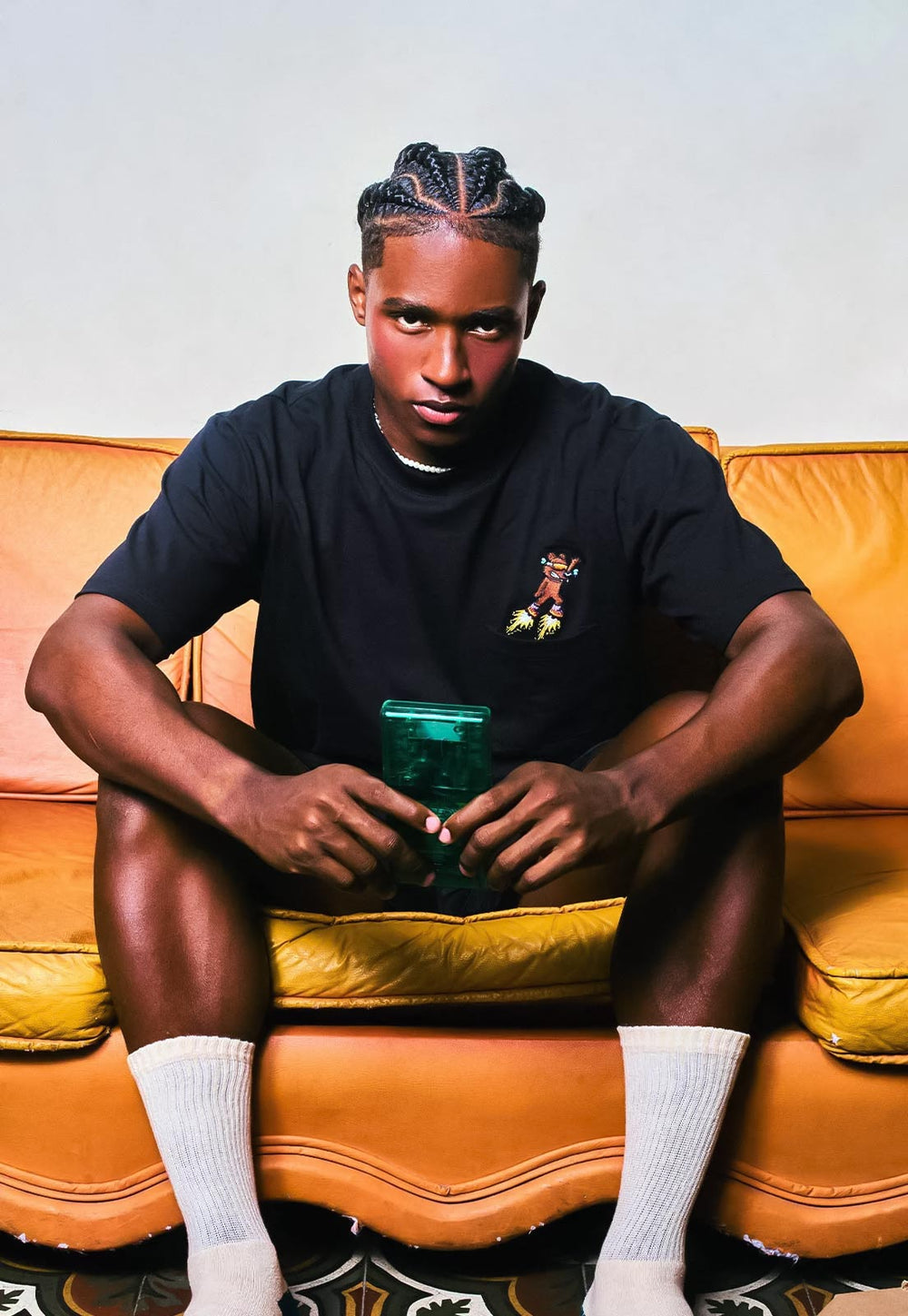 Camiseta Streetwear Bordada Teddy Beard Preta