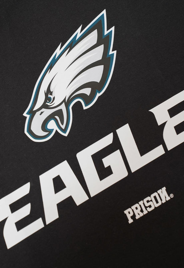 Camiseta Prison x NFL Logo Philadelphia Eagles Preta