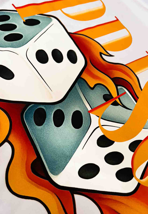 Camiseta Streetwear Flame Branca