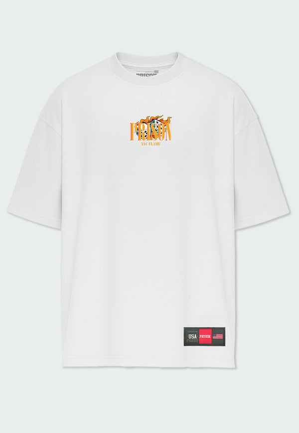 Camiseta Streetwear Flame Branca