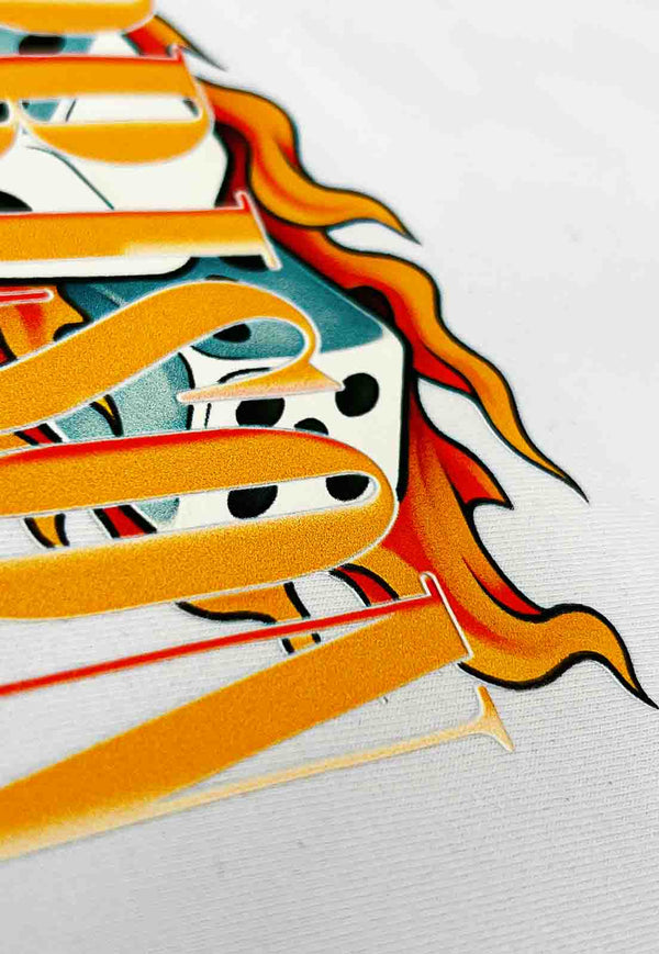 Camiseta Streetwear Flame Branca