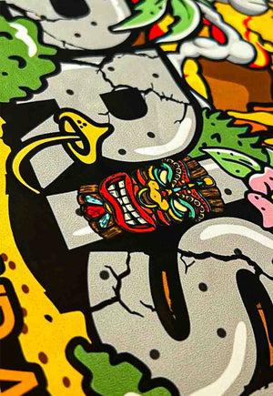 Camiseta Streetwear Oversized Island Preta