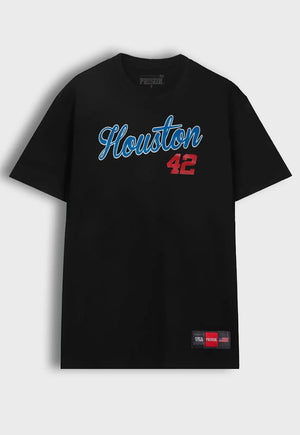 Camiseta Streetwear Jarsey 42 Houston Preta