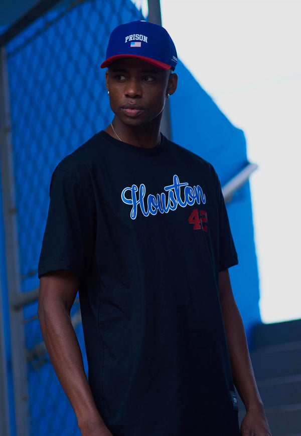 Camiseta Streetwear Jarsey 42 Houston Preta