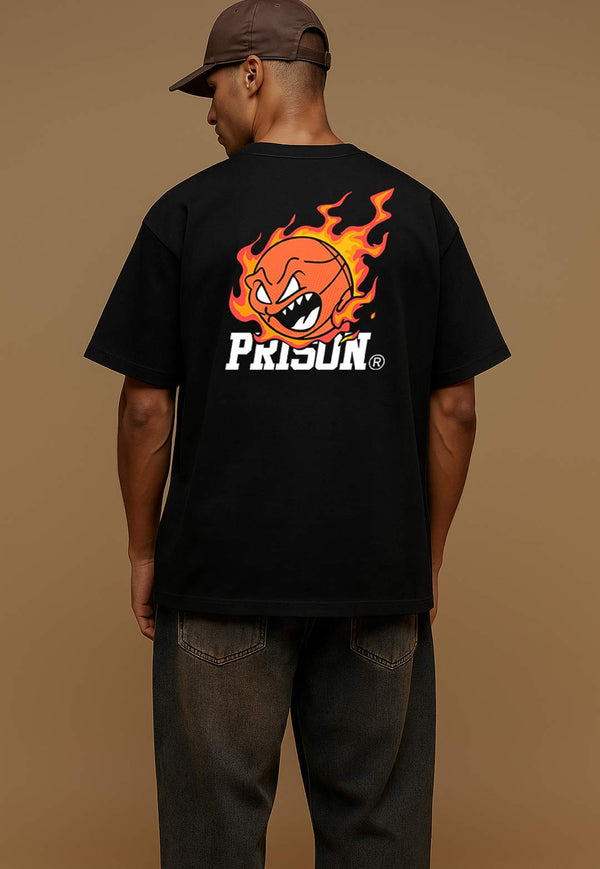 Camiseta Streetwear Basket Fireball Preta