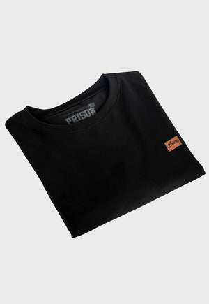 Camiseta Streetwear Logo Leather Preta