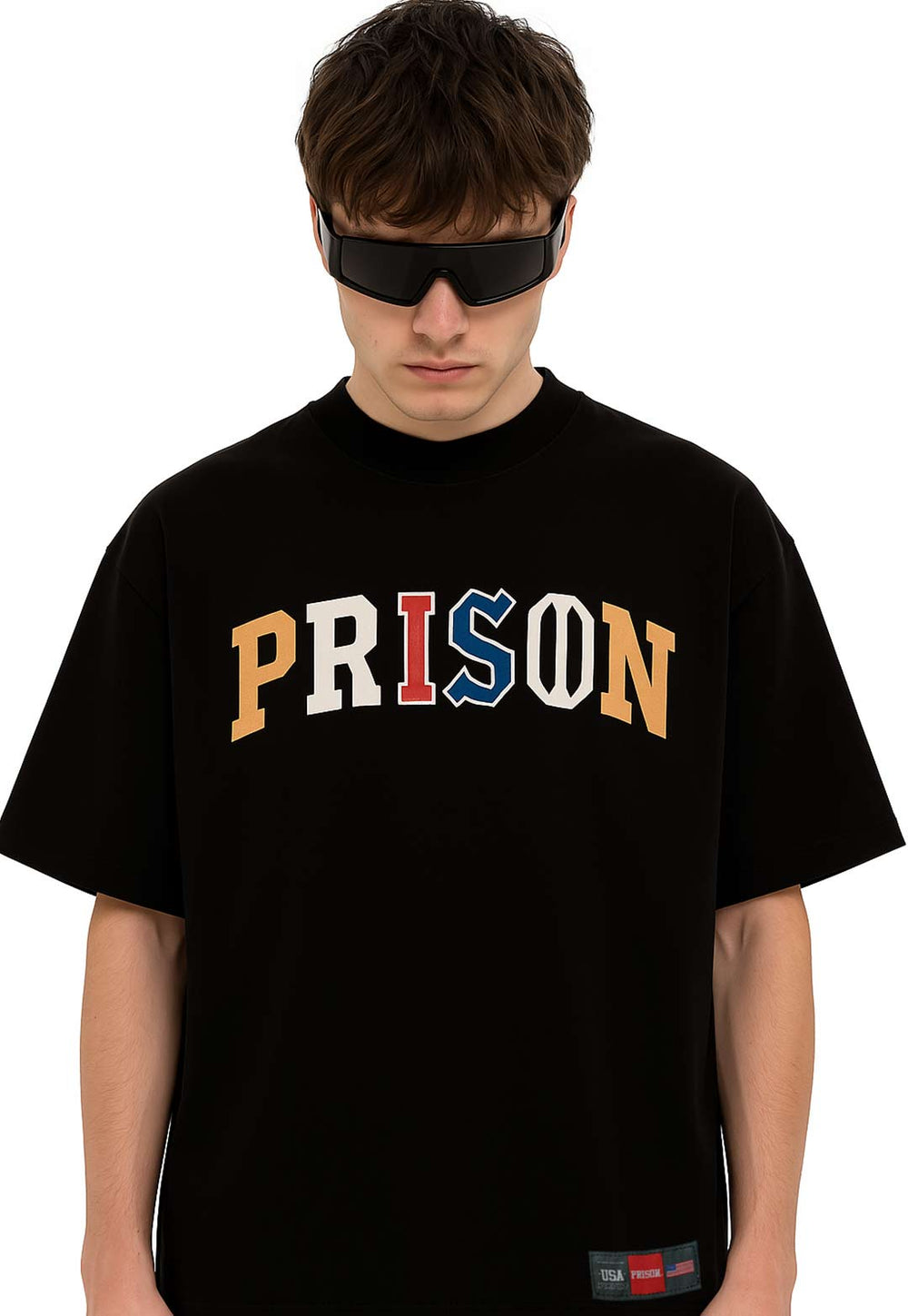 Camiseta Streetwear Logo Color Preta