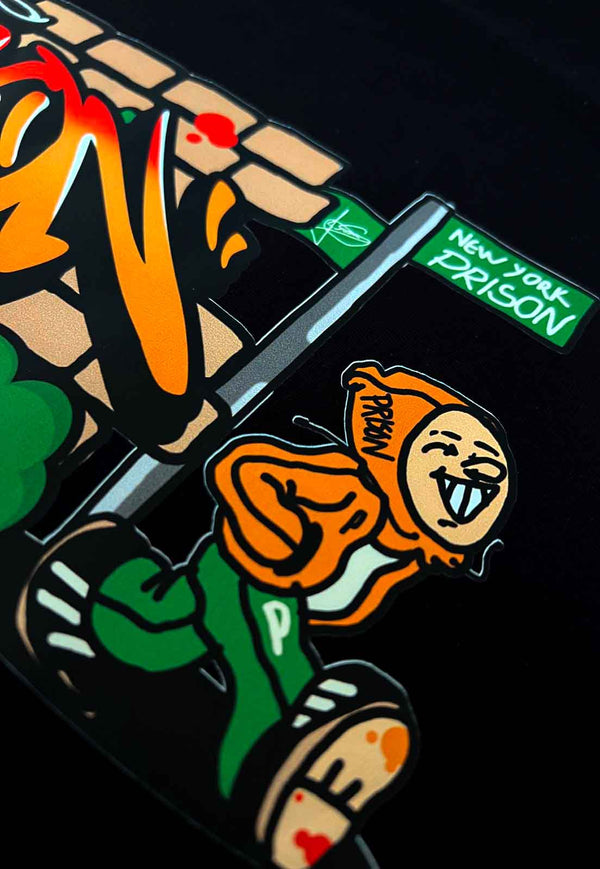 Camiseta Streetwear Oversized Graffiti Boyz Preta