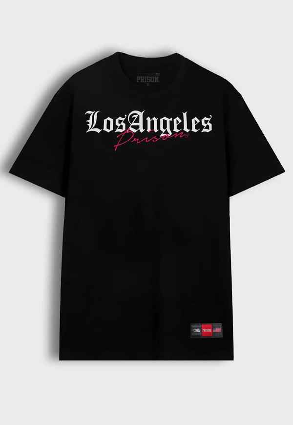 Camiseta Streetwear Los Angeles Preta