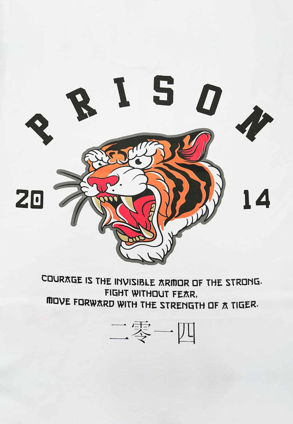 Camiseta Streetwear Tiger Branca