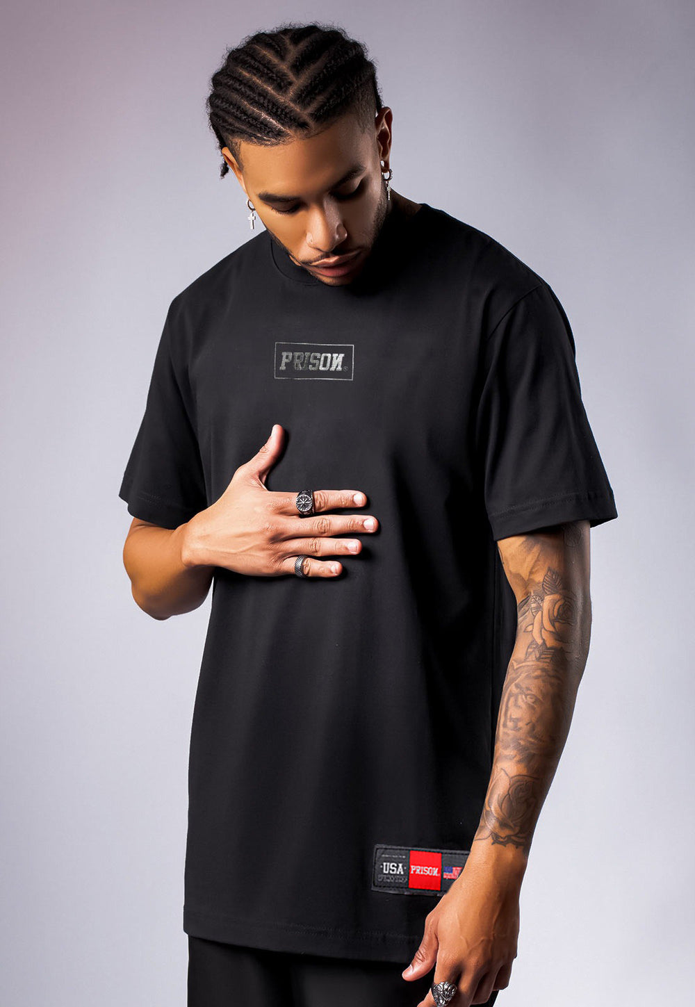 Camiseta Streetwear Total Black Preta