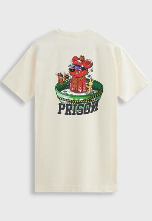 Camiseta Streetwear Urban Bowl Bear Off-white