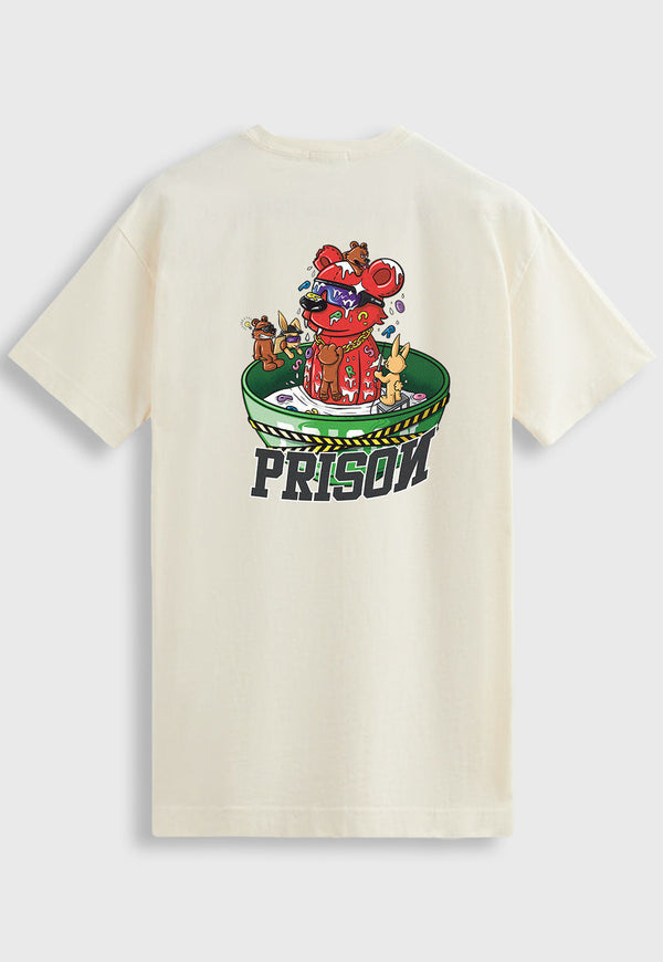 Camiseta Streetwear Urban Bowl Bear Off-white