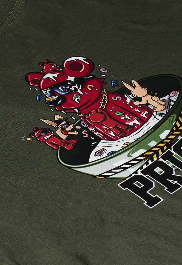 Camiseta Streetwear Urban Bowl Bear Verde