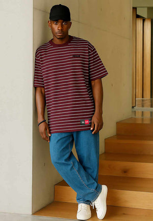 Camiseta Streetwear Listrada Vinho