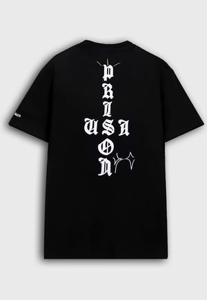 Camiseta Oversized Vertical Gothic Preta