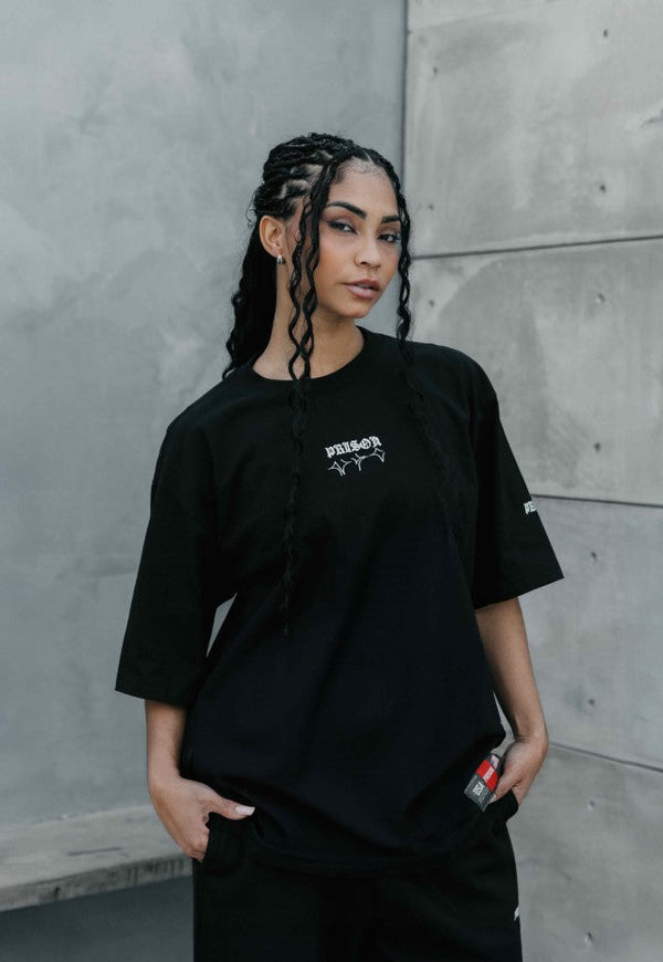 Camiseta Oversized Vertical Gothic Preta