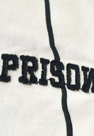 Camiseta Listrada New York Jersey Bordada Branca