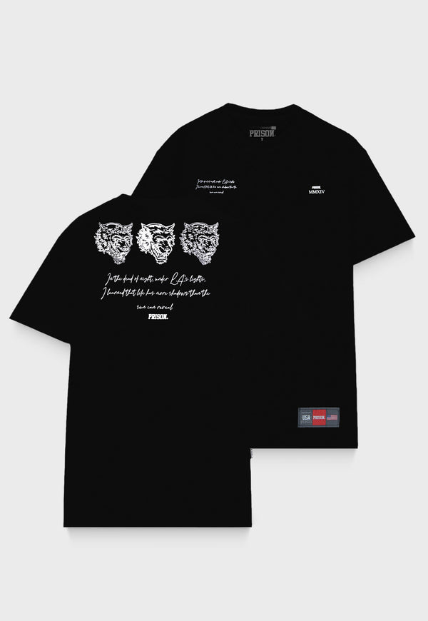 Camiseta oversized wolfs preta