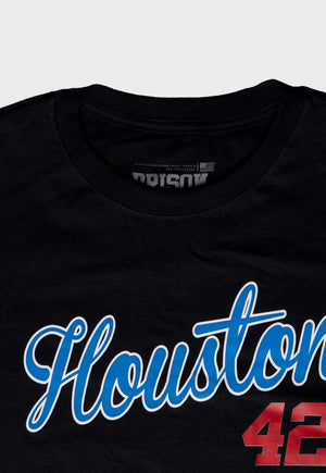 Camiseta Streetwear Jarsey 42 Houston Preta