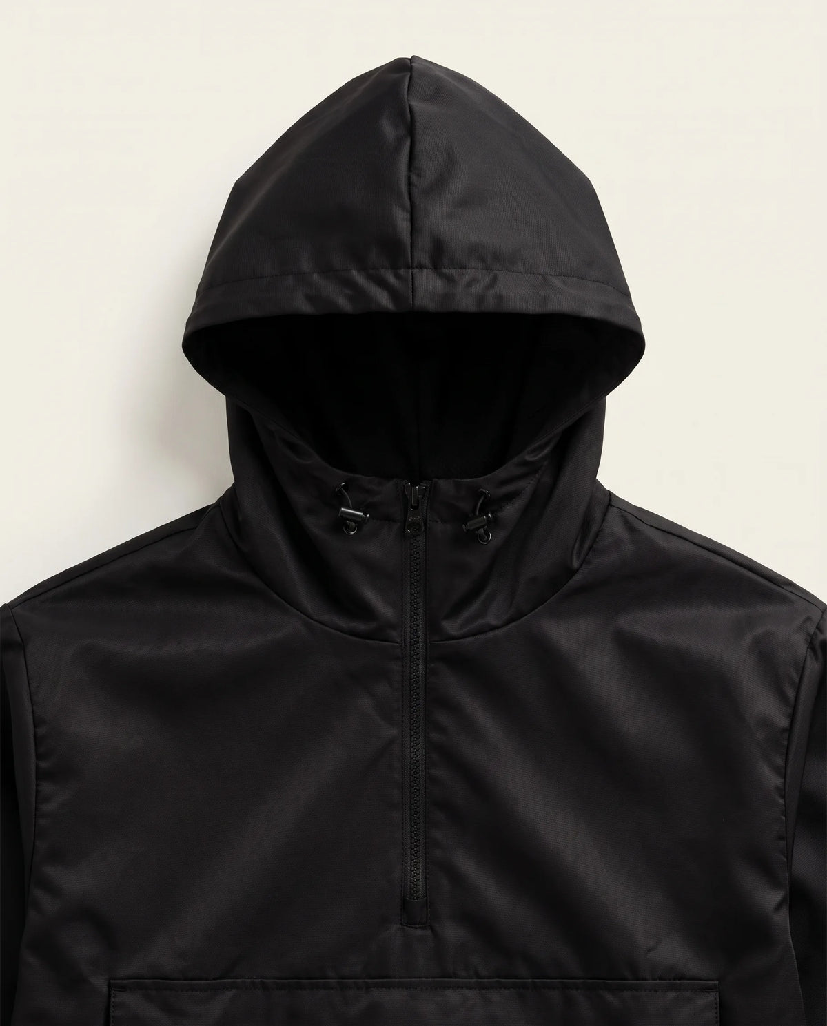 Capuz da jaqueta corta-vento masculina preta Prison