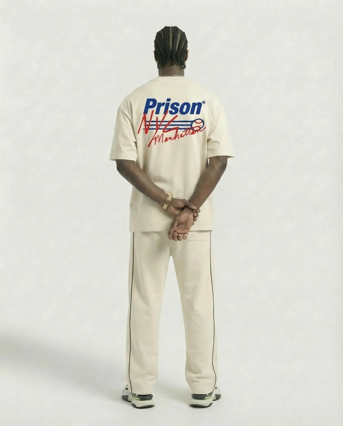 Camiseta Baseball Oversized NYC Manhattan Off-White