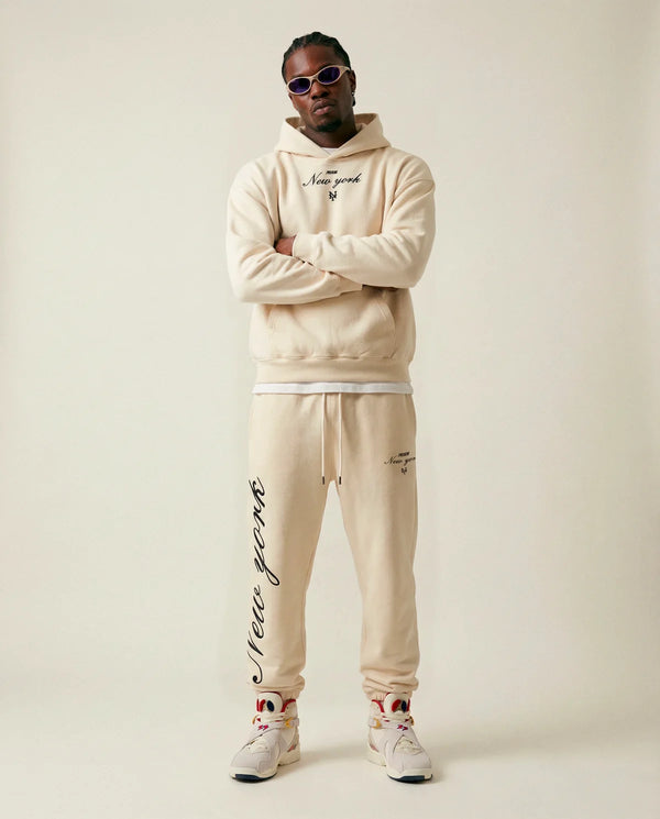 Moletom com capuz masculino off white New York Prison de corpo inteiro