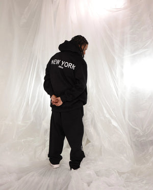 Blusa Moletom com Zíper Prison New York Preto