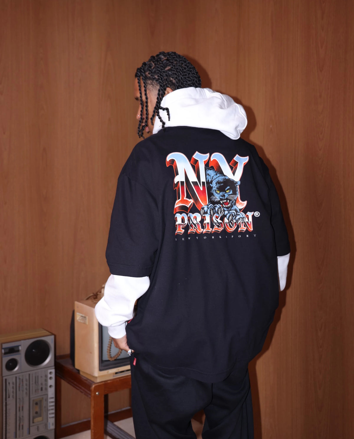 Camiseta Oversized Overlay Preta