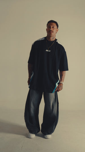 Camiseta esportiva Fast lane preta