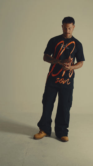 Camiseta oversized secret preta