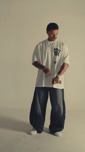 Camiseta oversized new york off white.