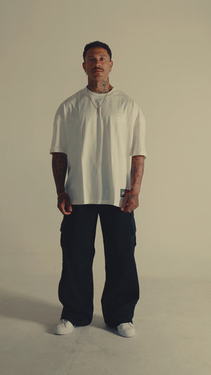 Camiseta oversized box essentials