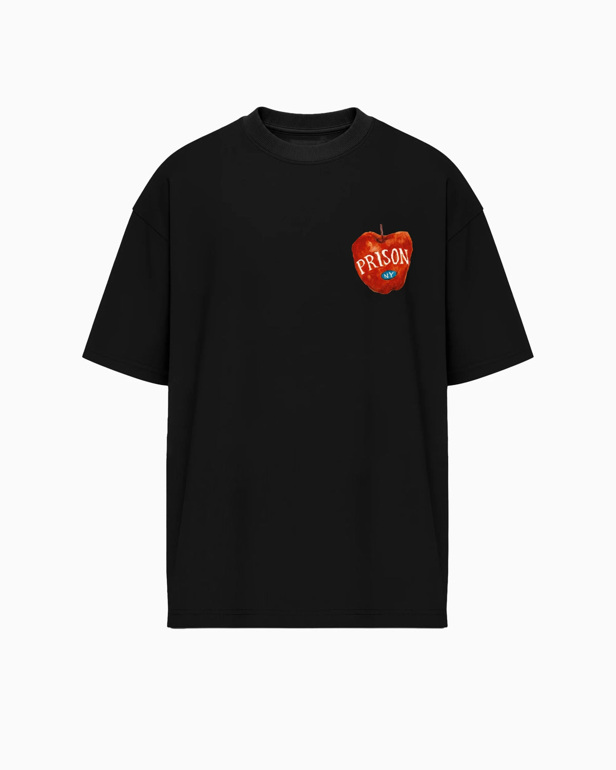 Camiseta oversized Big Apple preta PRISON® vista frontal