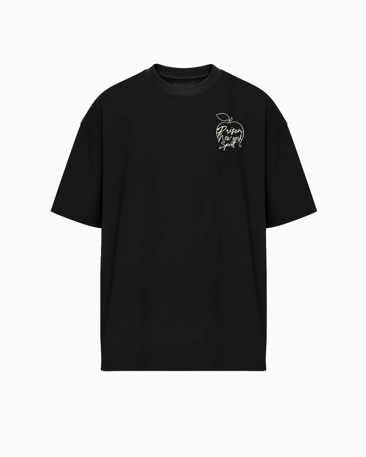 Camiseta oversized Estátua da Liberdade preta PRISON® vista frontal