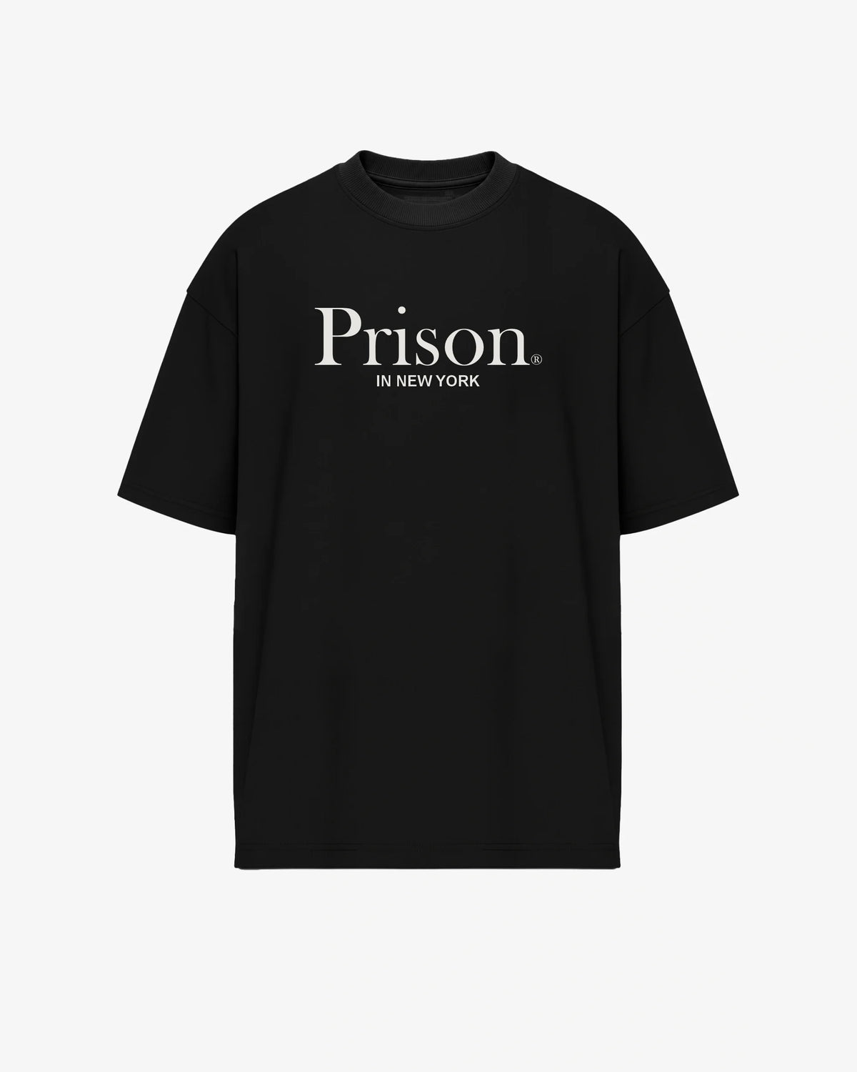 Camiseta oversized Prison in New York preta PRISON® vista frontal