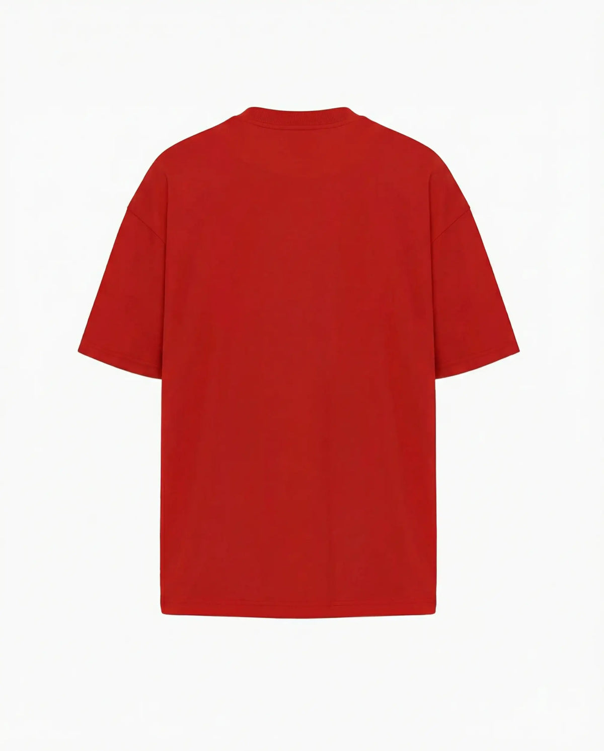 Camiseta oversized Oval Mark vermelha PRISON® vista das costas