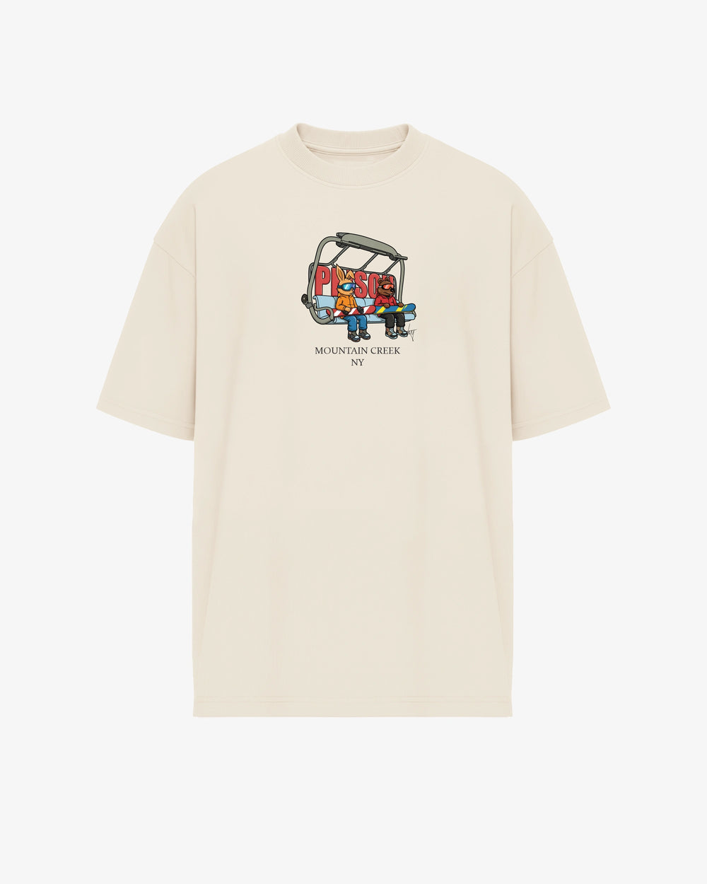 Camiseta Oversized Vintage Snowboard Off-White